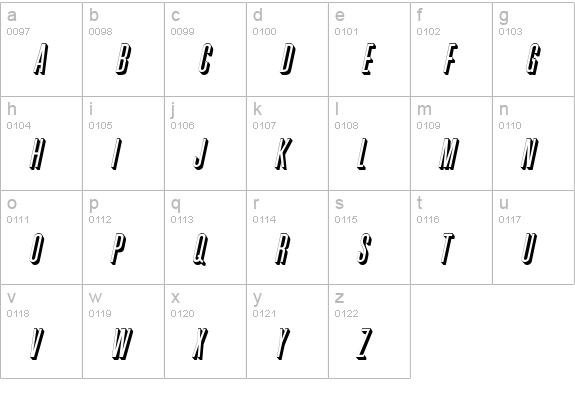 Phoenix Italic lowercase a-z preview