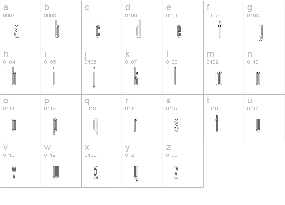 PhoenixHC lowercase a-z preview
