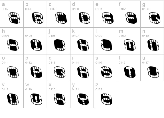 PHONIE lowercase a-z preview