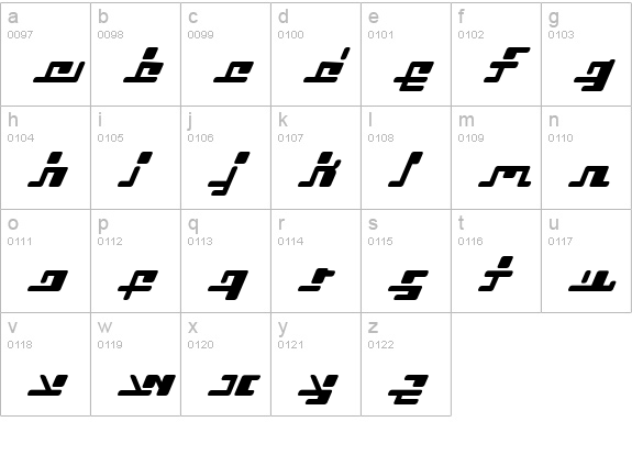 Phoque lowercase a-z preview