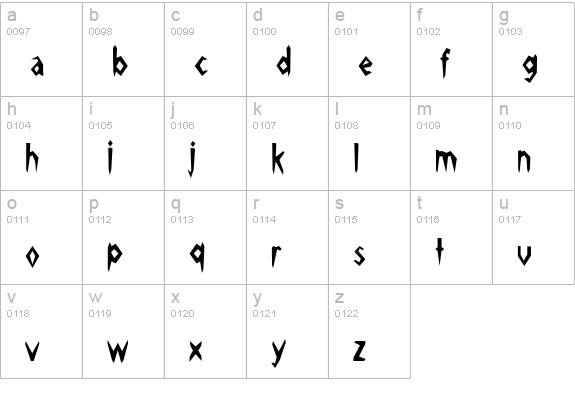 Pick Ax lowercase a-z preview