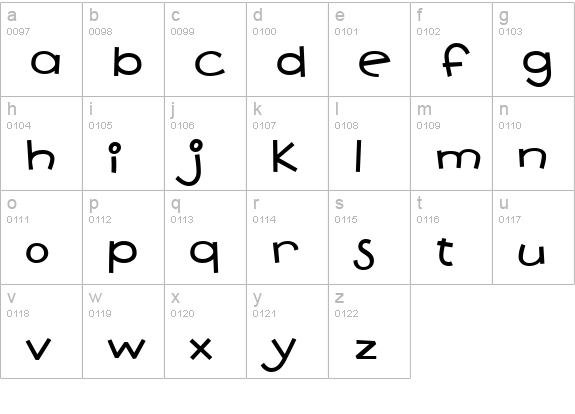 Pie Contest BTN Bold lowercase a-z preview