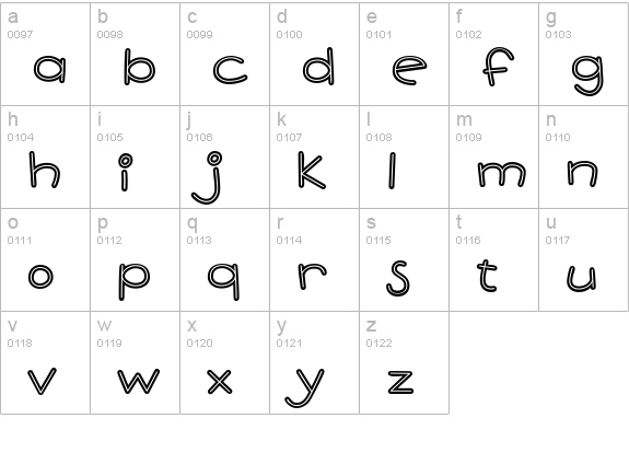 Pie Contest BTN Inline lowercase a-z preview