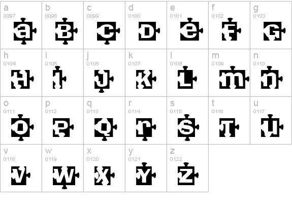 PiecesB lowercase a-z preview