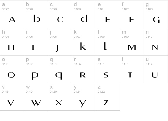 PigNoseTyp lowercase a-z preview