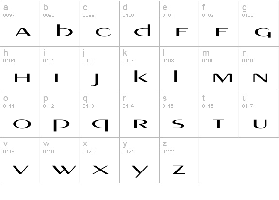 PigNoseTyp Ex lowercase a-z preview