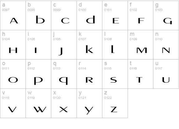 PigNoseTyp Wd lowercase a-z preview