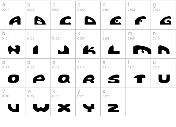 Pigpen lowercase a-z preview
