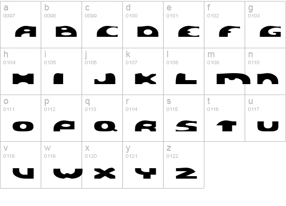 PIGSTY lowercase a-z preview