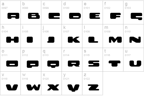 PILOT Heavy lowercase a-z preview