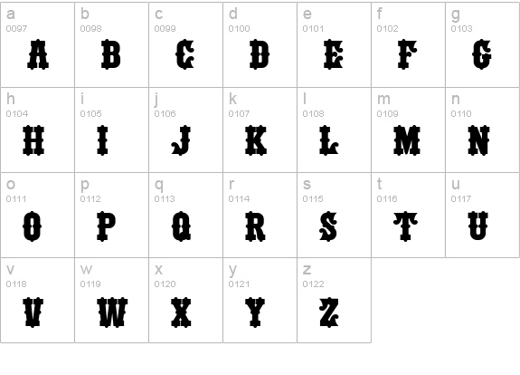 PilotPointWBW lowercase a-z preview