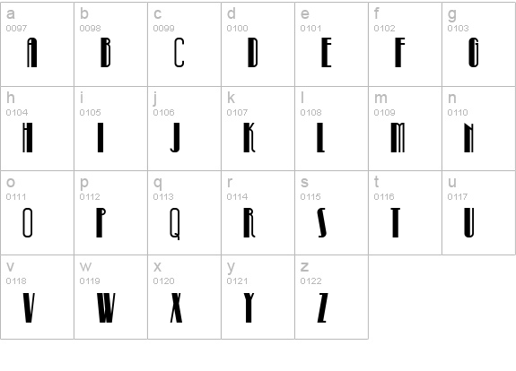 PinballWhizNF lowercase a-z preview