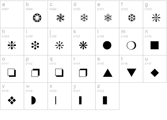 Pinielane lowercase a-z preview