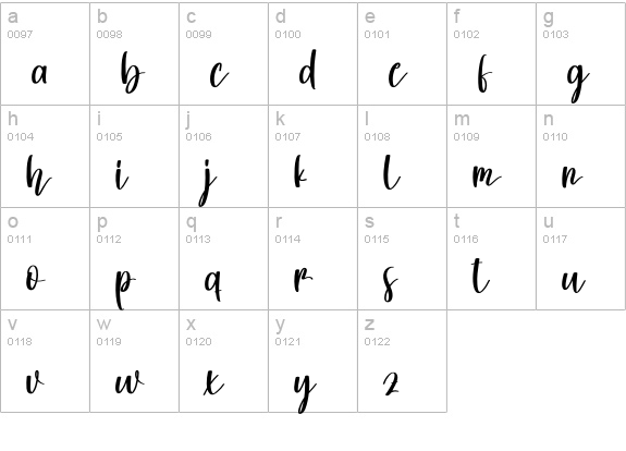 Pink Cream lowercase a-z preview