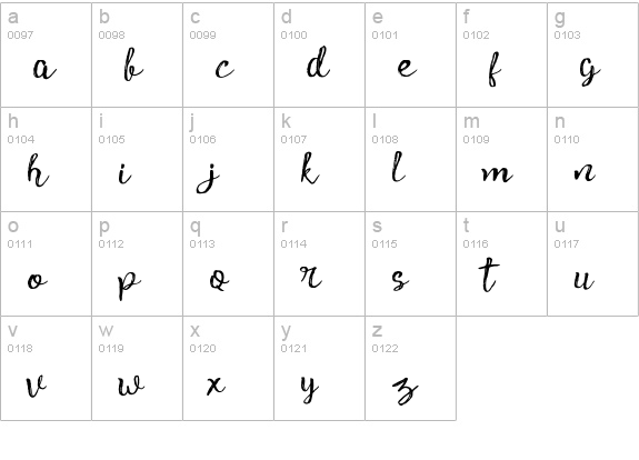 Pink Gladiolus lowercase a-z preview