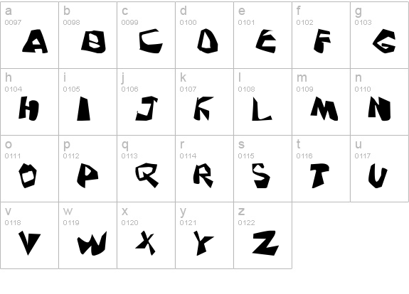 Pink Noise lowercase a-z preview