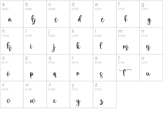 Pinkbird lowercase a-z preview