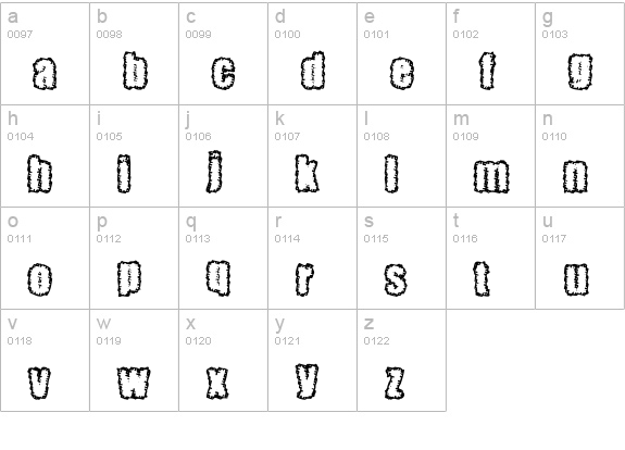 Pinniepoker lowercase a-z preview