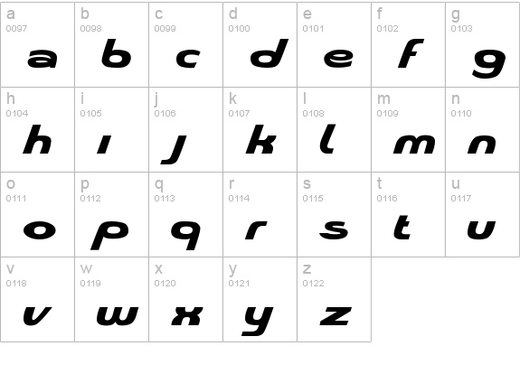 Pioneer lowercase a-z preview