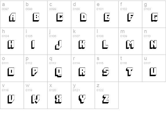 Pioneer Regular lowercase a-z preview