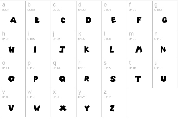 Pipe Dream lowercase a-z preview