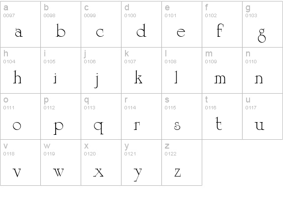 Piquet SSi lowercase a-z preview