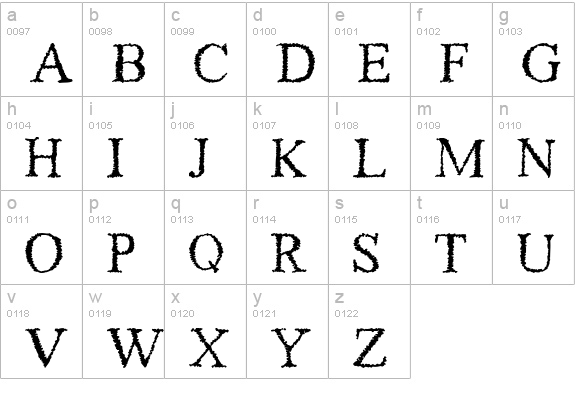 Piracy lowercase a-z preview