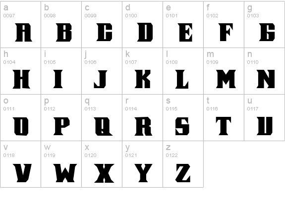 Pirate Keg lowercase a-z preview