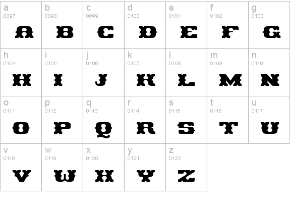Pirates Gold lowercase a-z preview