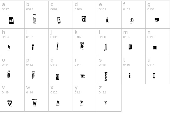 PiratesStoertebecker lowercase a-z preview