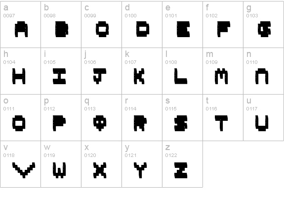 Pixel Book lowercase a-z preview