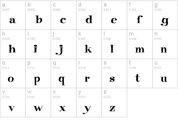 Pixie lowercase a-z preview