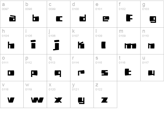 PizzaBot lowercase a-z preview