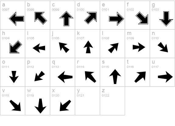 PizzaDude Pointers lowercase a-z preview