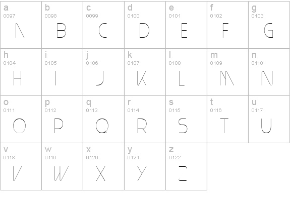 Plain Cred 1978 lowercase a-z preview