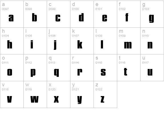 Plakat Heavy lowercase a-z preview