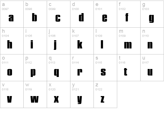 PlaketteSerial-Heavy-Regular lowercase a-z preview