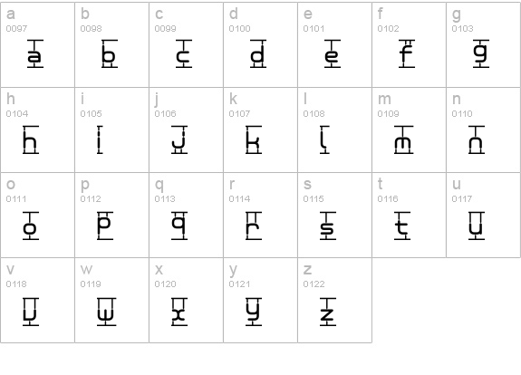 Plamo lowercase a-z preview