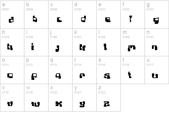 Planet Bubble lowercase a-z preview