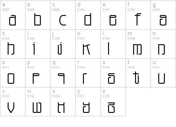 Planet Dust lowercase a-z preview