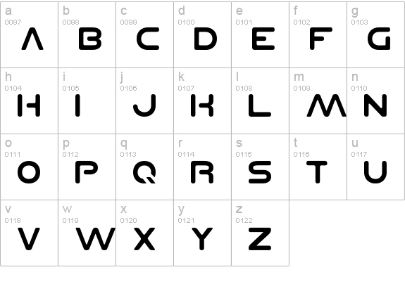 Planet N lowercase a-z preview
