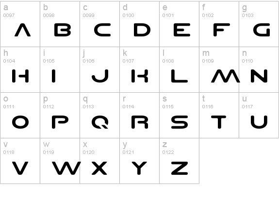 Planet NS Expanded lowercase a-z preview