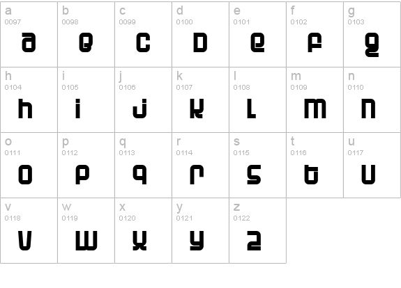 Planet Planet lowercase a-z preview