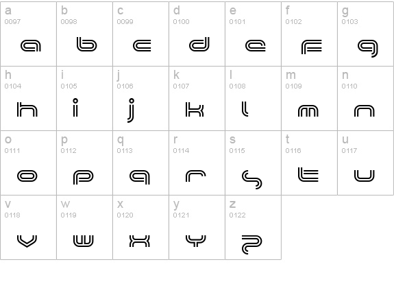 Planet TriColore lowercase a-z preview