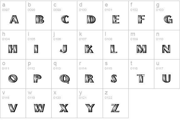PlankExtended Normal lowercase a-z preview