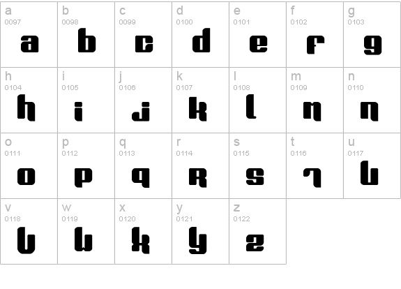Plasmafuzion lowercase a-z preview