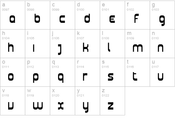 Plasmatica lowercase a-z preview
