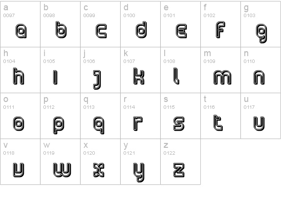 Plasmatica Open lowercase a-z preview