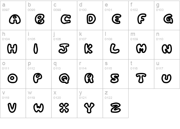 Plastic Tomato Bold lowercase a-z preview