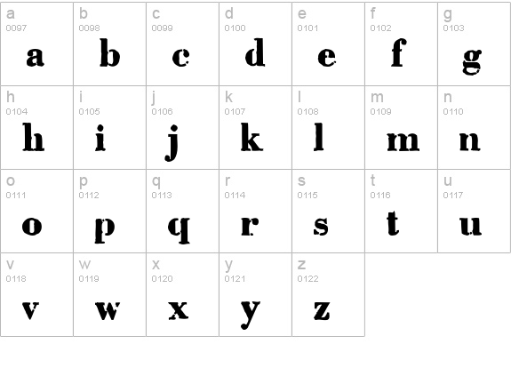 Plastik Film lowercase a-z preview